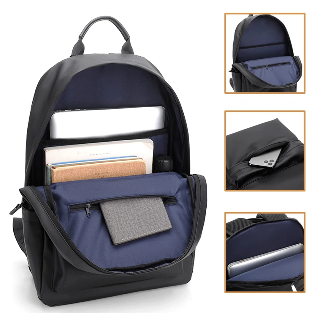 Mochila Urbana de Cuero PU Impermeable para Laptop Unisex - Imagen 4