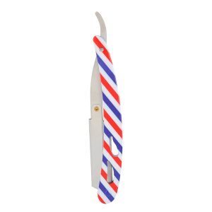 Navaja de Barbería Plegable Diseño Barber Pole