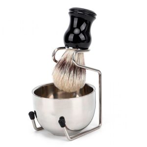 Kit de Afeitado con Brocha, Bowl y Soporte